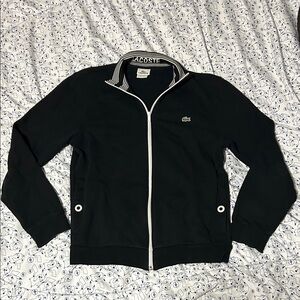 Lacoste Zip-Up Knit Sweater Jacket